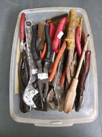 Mixed Lot of Wrenchs, Pliers and Screw Drivers