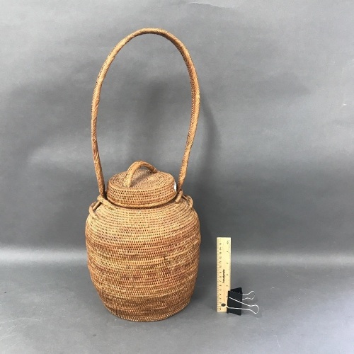 Vintage Buka Basket with Long Handle