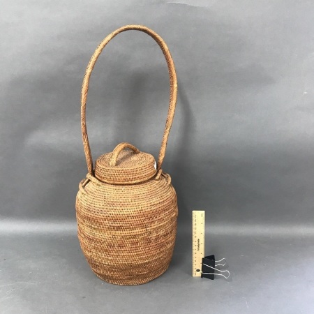 Vintage Buka Basket with Long Handle