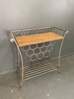 Cast iron & Cane Hall Stand / Wine Rack - 2