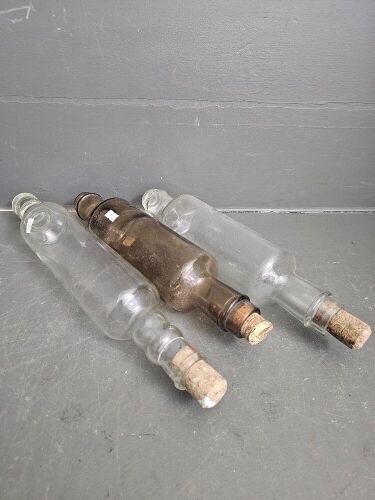 Selection of 3 Glass Rolling Pins