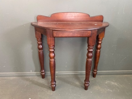 Half Moon Table with Drawer