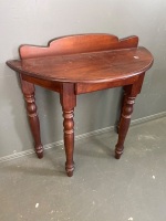 Half Moon Table with Drawer - 2