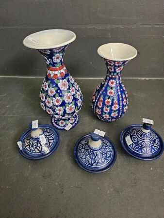 Selection of Blue Home Decor including Tagines