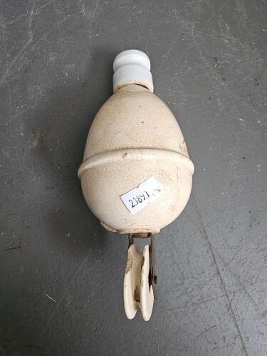 Vintage Weighted Ceramic Light Pulley