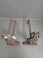 Pair of Cast Iron Fire Dogs - 4