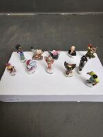 11 x FEVES - Mini Ceramic Figurines used for decoration