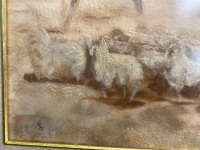 Landscape Wool Painting of Sheep and Dog - 2