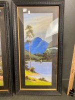 Two Ebony Framed T Ray 1940s Artworks - 4