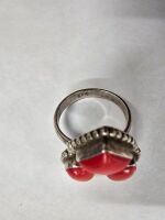 Red Stone Bracelet & Ring - 3