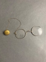 German Brass or Gold Framed Nose Glasses C1943 - 5