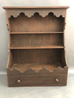 Vintage Table Top Shelf Unit with Long Drawer