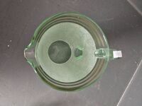 Frosted Glass  Jug with 4 Uranium Glass Tumblers - 5