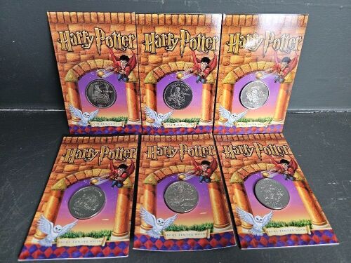 Harry Potter 6 Coin Set - Official Legal Tender Coins based on The Philosophers Stone