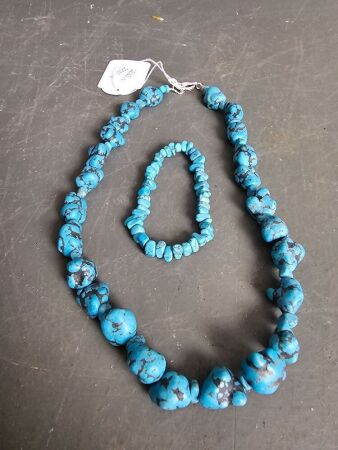 Turquoise Necklace and Bracelet