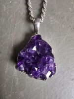 Amethyst and Silver Necklace - 2