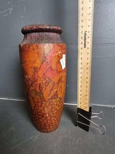 Pokerwork Vase