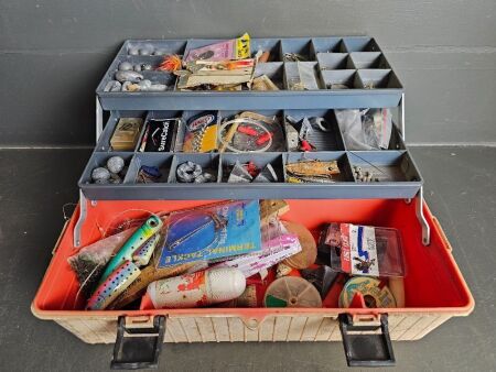 Fishing Tackle Box with variety of contents