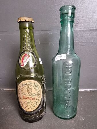 Vintage Guinness Bottle and Holbrook & Co Bottle