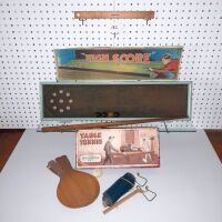 Antique Table Tennis Set, Complete in Original Box 'High Score' Table Game, Complete