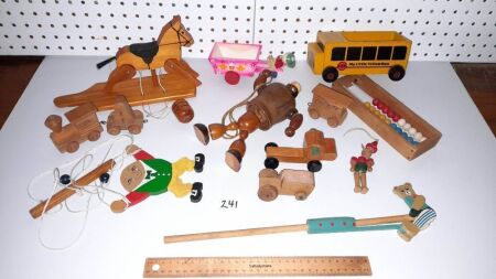 Selection of Vintage/Retro Timber Toys, Some Handmade