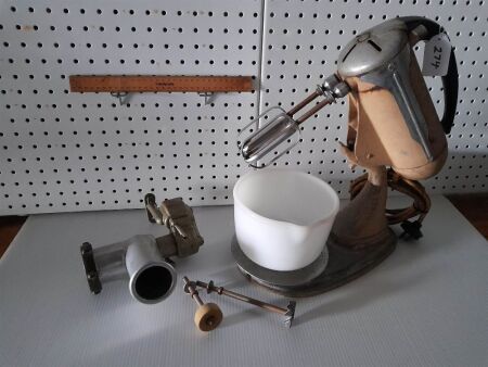 Vintage 'Art Deco' Kenwood Mix Master with Silver Buffer, Masher and Mincer