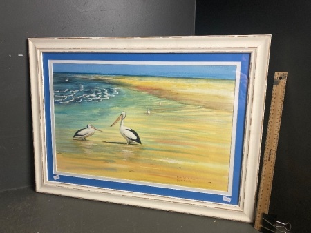 Pelican Pals Water Colour by Joycelin K Leahy