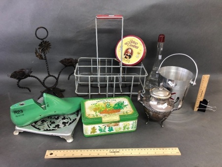 Job Lot of French Homewares inc. Bottle Carrier, Ice Bucket, Shoe Last Etc.