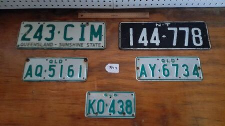 Selection of Vintage Number Plates