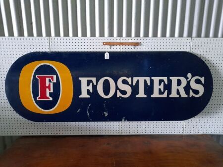 Vintage Fosters Hotel Sign on Board