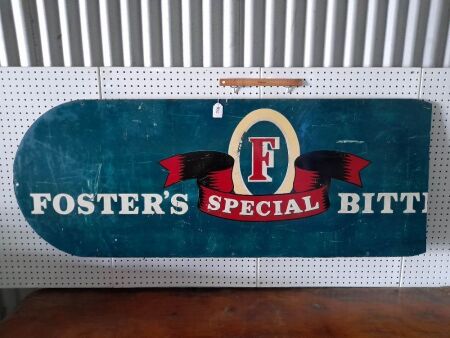 Vintage Fosters Bitter 'Special' Sign on Board