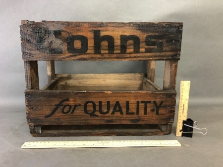 Vintage 'Cohns for Quality' Timber Drinks Crate