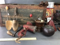 Vintage French Military Crate + App. 20 Items of Vintage French Bric-a-Brac - 2