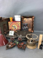 Vintage French Military Crate + App. 20 Items of Vintage French Bric-a-Brac - 4