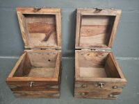 2 Small Wooden Trinkets Boxes - 2