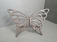 Cast Iron Boot Scrapper and Butterfly Coat Hanger - 2