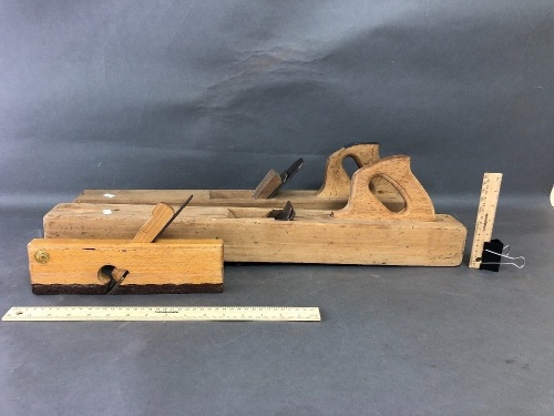 2 Antique Peugeot Wood Planes + Moulding Plane