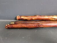 3 Hand Made Crocked Walking Sticks - 3