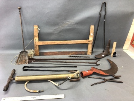 Crate Lot of Vintage French Tools