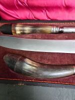 Antique Wade Wingfield & Rowbotham Sheffield Horn Carving Set - 4