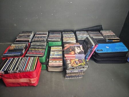 Large Lot of DVDs and CDs