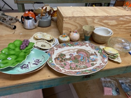 Selection of Vintage/Retro English and Japanese Serving Platters/Dishes