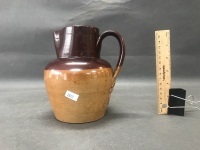 Antique Salt Glaze Jug - Impressed Mark for Stiff & Sons London - C1850's