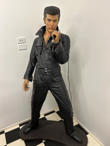 Life Size Elvis Statue with Microphone 