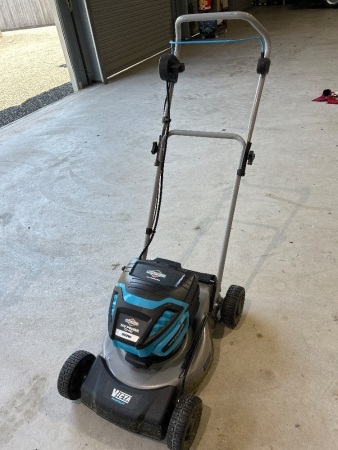 Briggs and Stratton 36V 900W Electric Mower - near new - plus 2 Spare Batteries and Duel Battery Charger