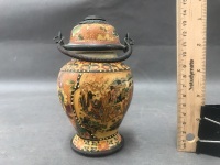 Small Hand Painted Chinese Opium Jar - 4