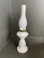 Milk Glass Kerosene Lantern - 2