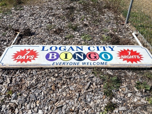 Large Hanging Logan City BINGO Metal Sign