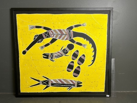 Aboriginal Painting by Rebecca Huddleston and Lennie Harrison