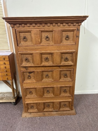 Vintage Chinese Style Chest with 5 Drawers